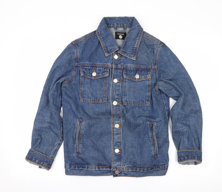 Boohoo Womens Blue Denim Jacket Size 6