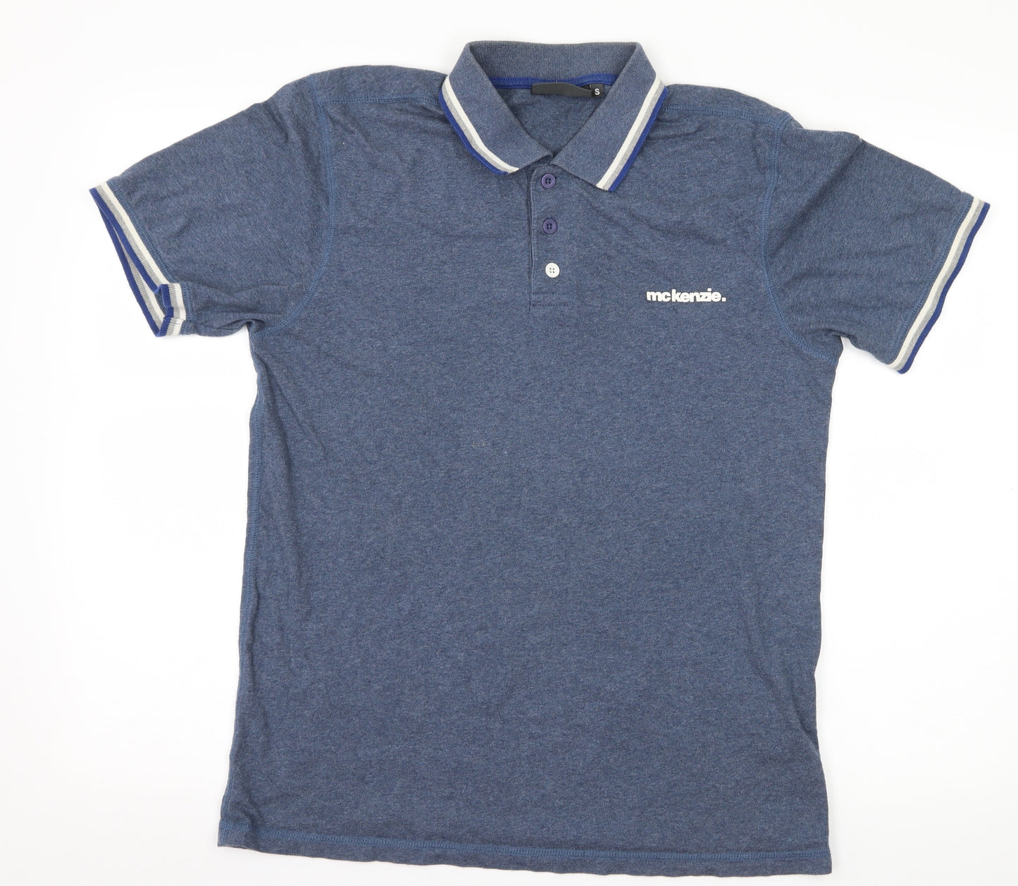 McKenzie Mens Blue  Jersey  Polo Size S