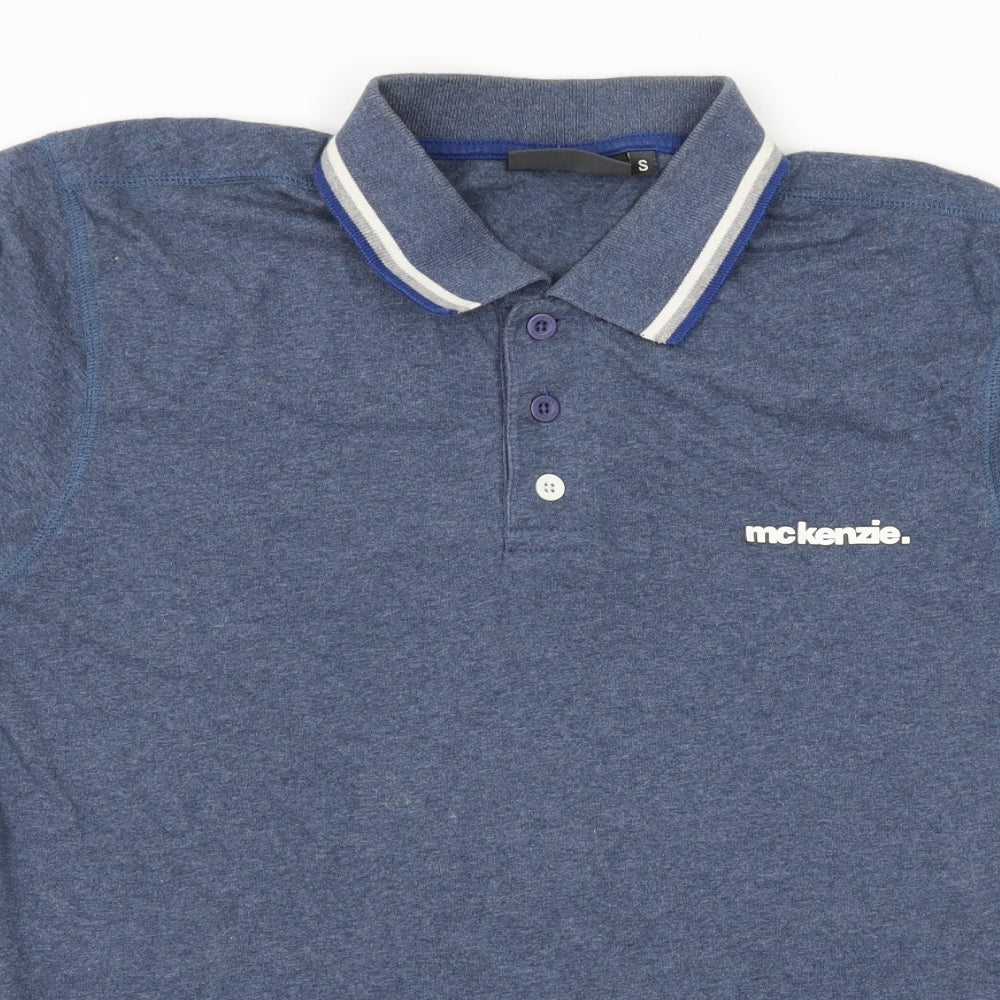 McKenzie Mens Blue  Jersey  Polo Size S