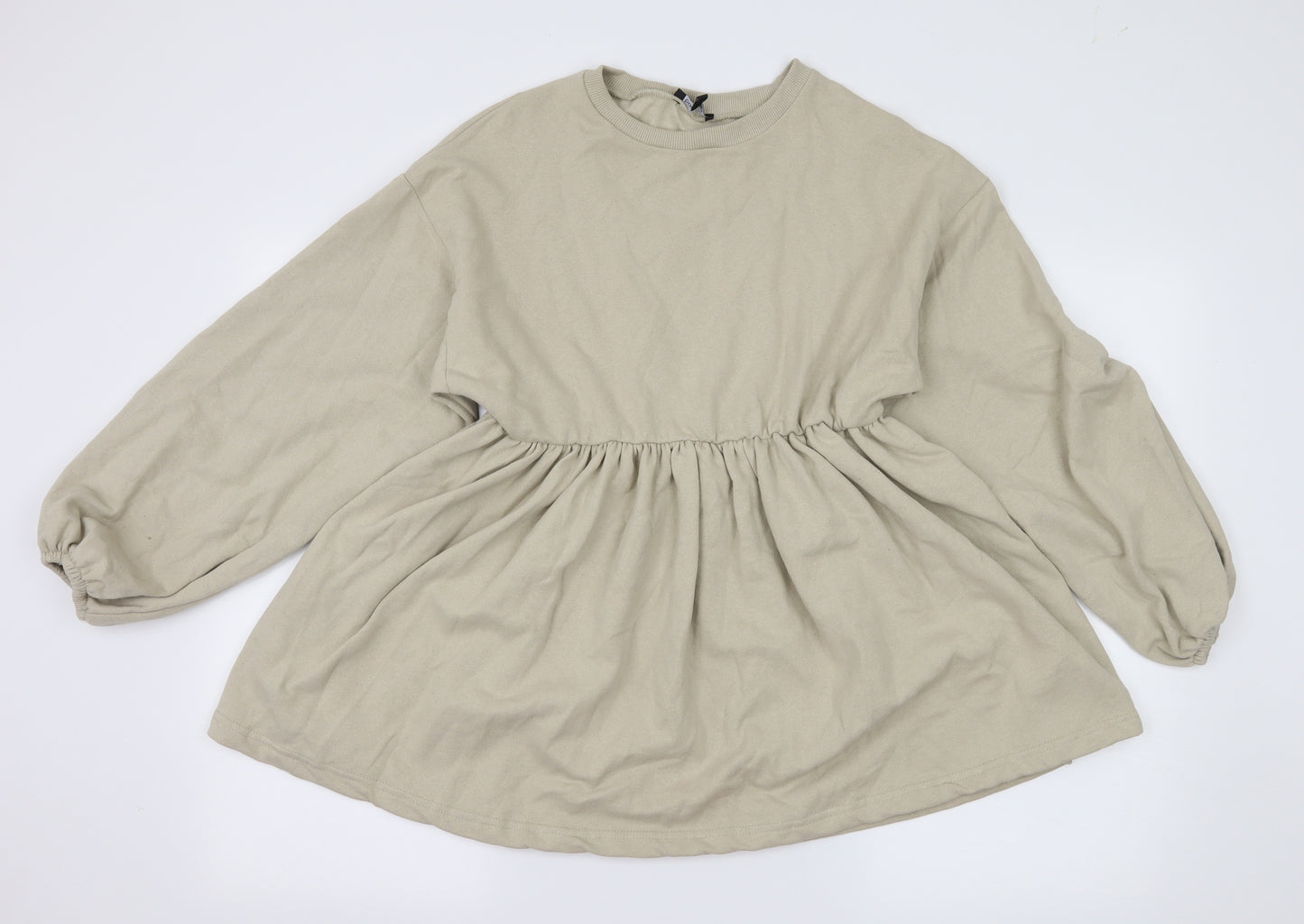 Boohoo Womens Beige  Jersey Skater Dress  Size 4