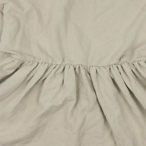 Boohoo Womens Beige  Jersey Skater Dress  Size 4