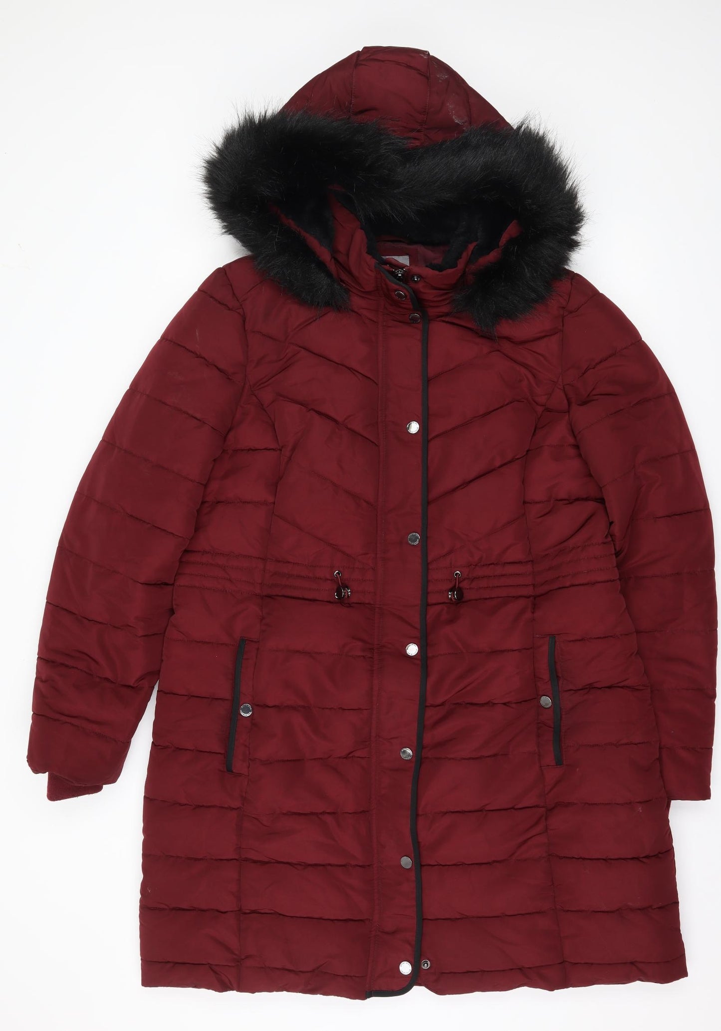 Principles Womens Red   Puffer Jacket Coat Size 16