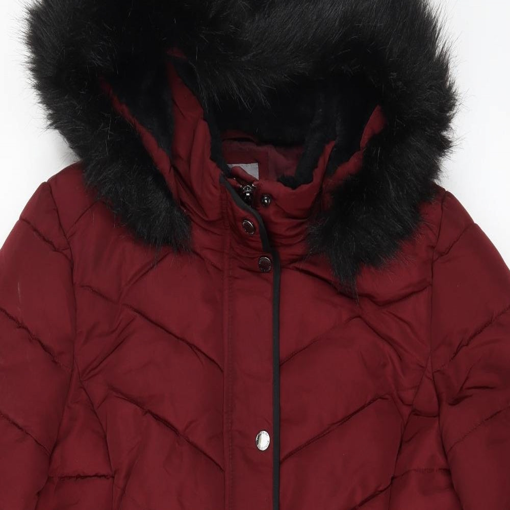 Principles Womens Red   Puffer Jacket Coat Size 16