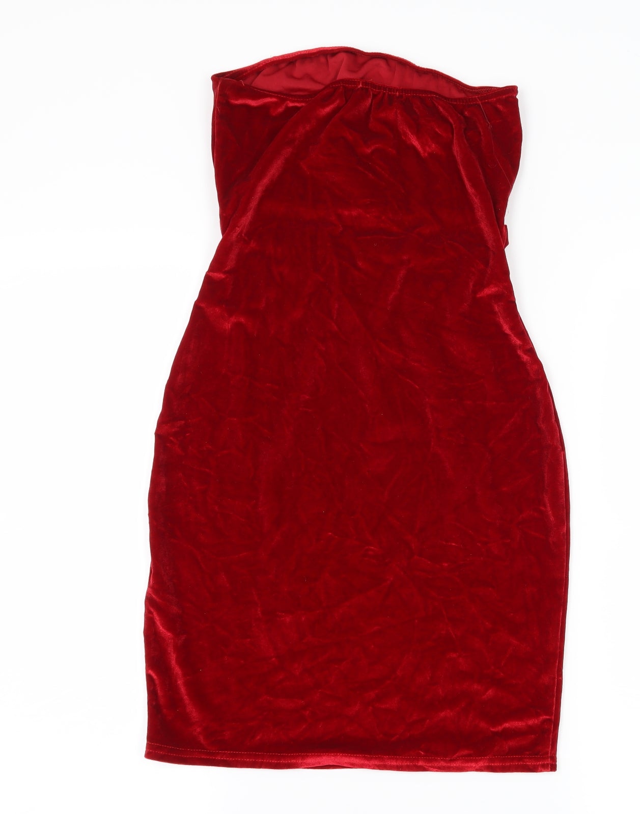 Nasty Gal Womens Red  Velvet Bodycon  Size 8