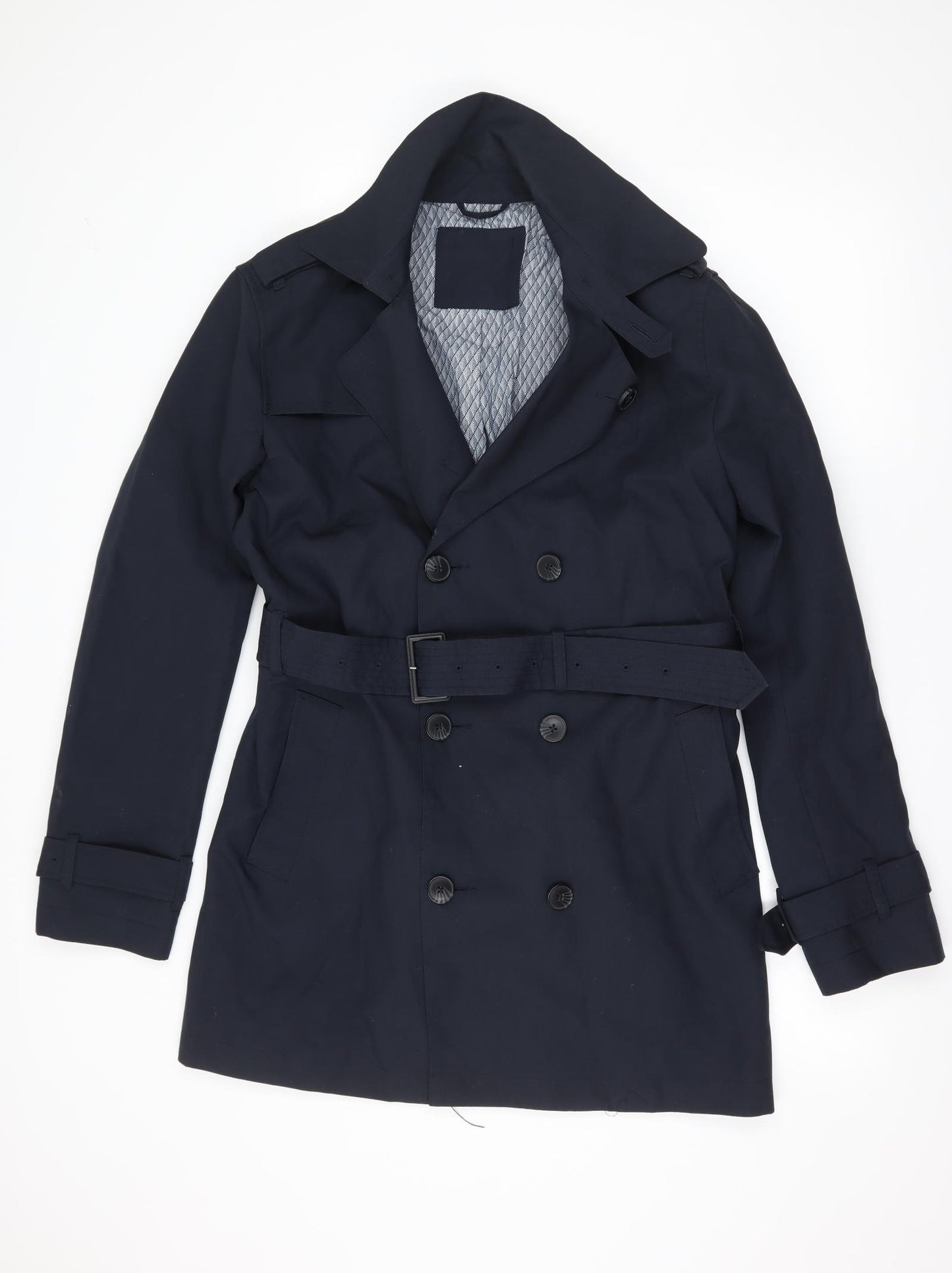 Preworn Mens Blue   Overcoat Coat Size M