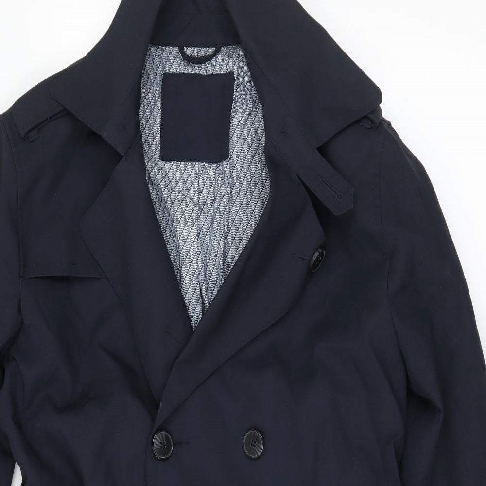 Preworn Mens Blue   Overcoat Coat Size M