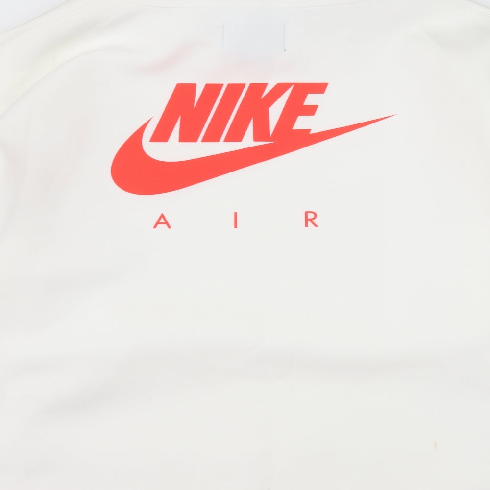Nike Air Jordan Mens White  Jersey Pullover Hoodie Size 2XL
