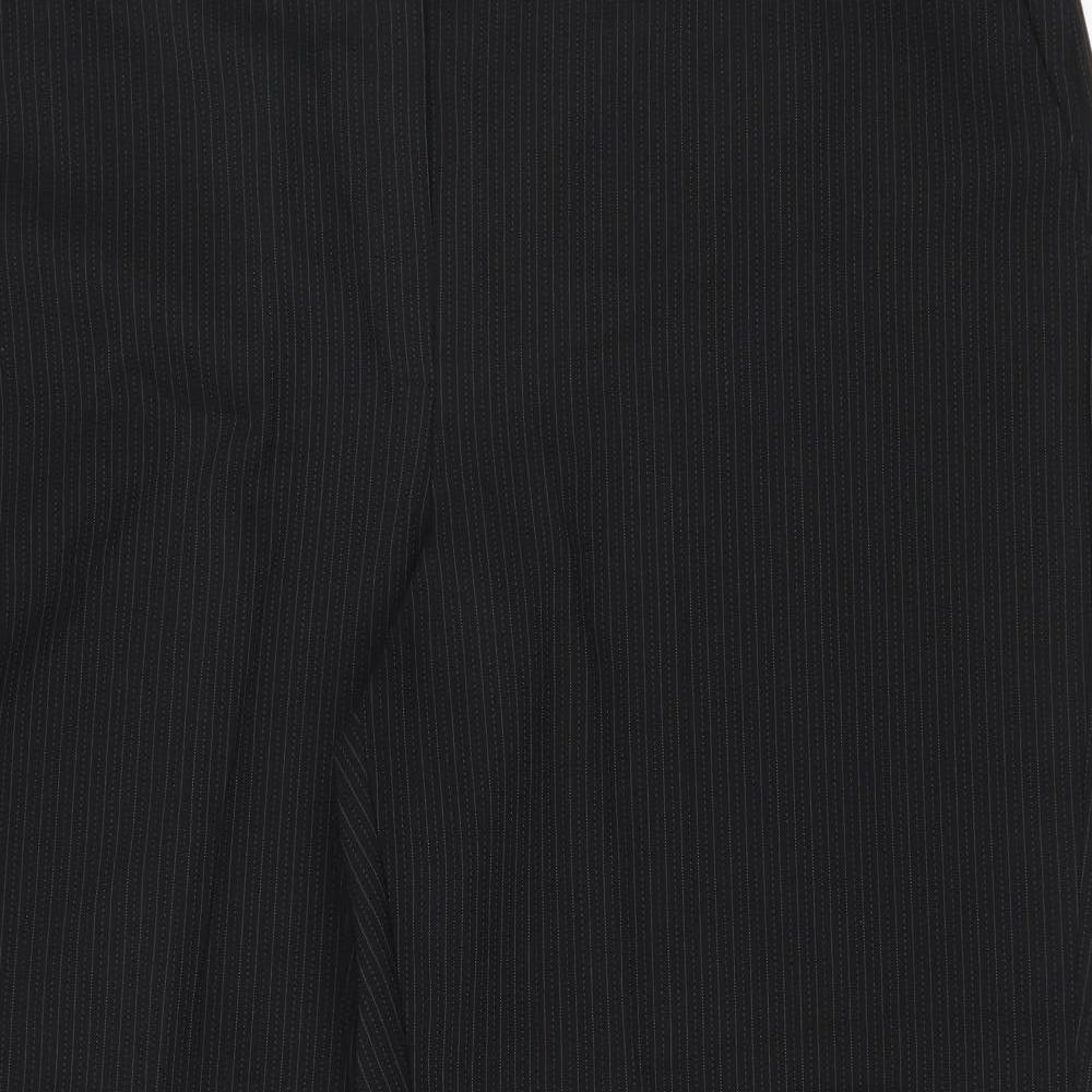 BHS Womens Black Striped  Trousers  Size 18 L25 in