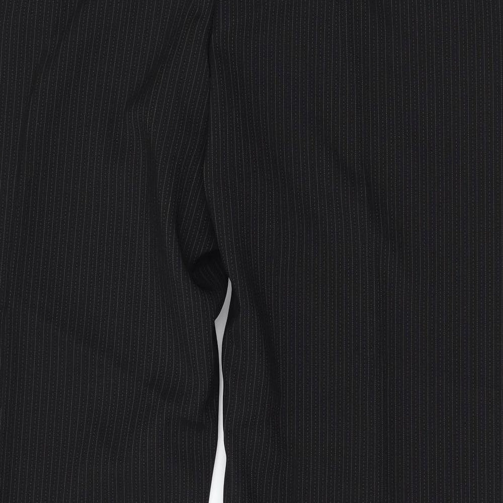 BHS Womens Black Striped  Trousers  Size 18 L25 in