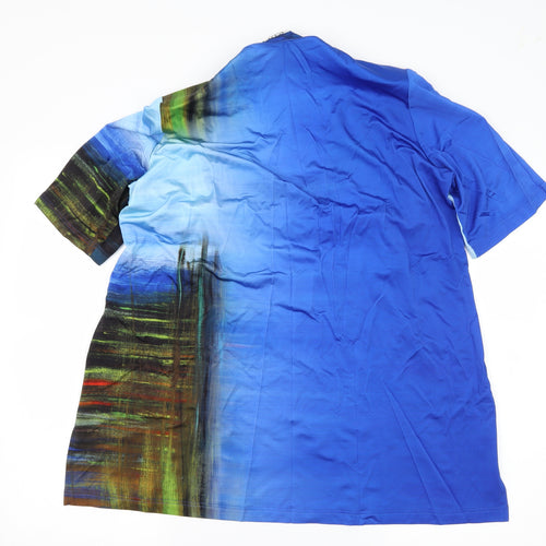 PaDY Womens Multicoloured Geometric Jersey Basic T-Shirt Size 20