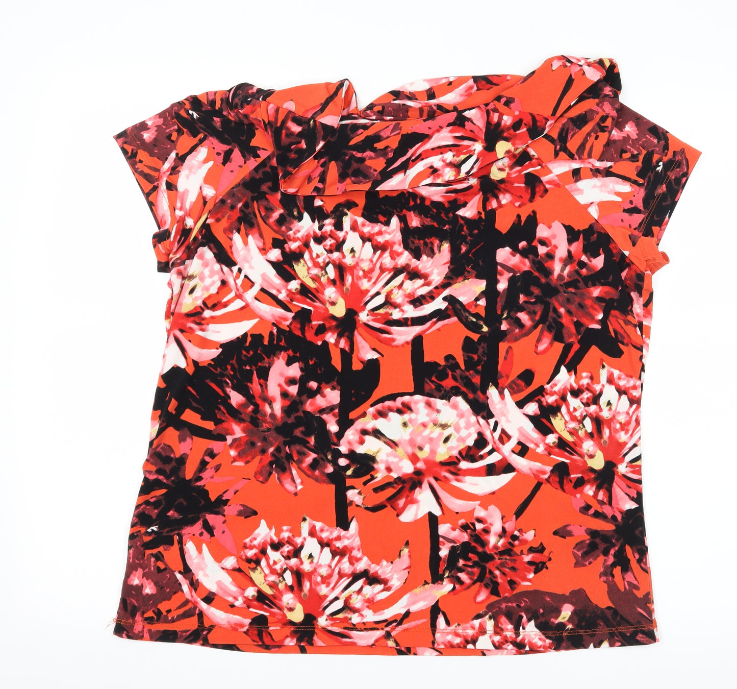 Alex & Co Womens Multicoloured Floral Jersey Basic T-Shirt Size XL