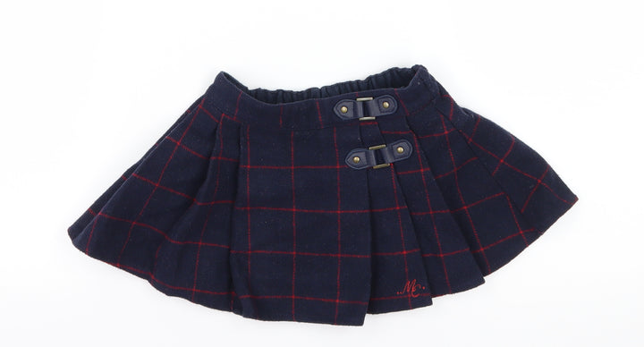 Mothercare Girls Blue Batik Pleated Skirt Size 6-9 Months