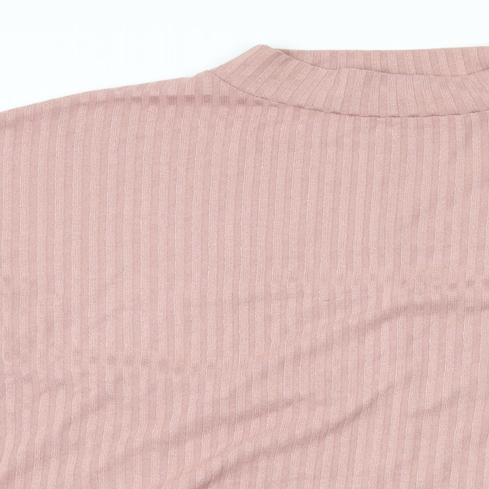 Stradivarius Womens Pink  Jersey Basic T-Shirt Size M