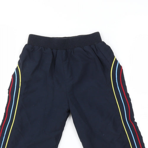 George Boys Blue Striped  Sweatpants Trousers Size 3 Years