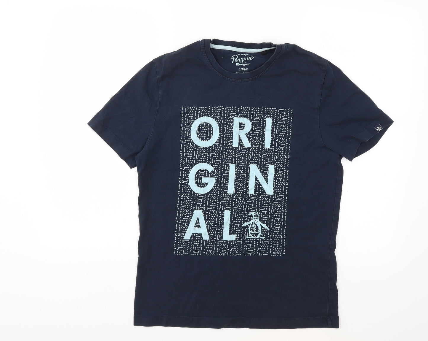 Penguin Mens Blue    T-Shirt Size S