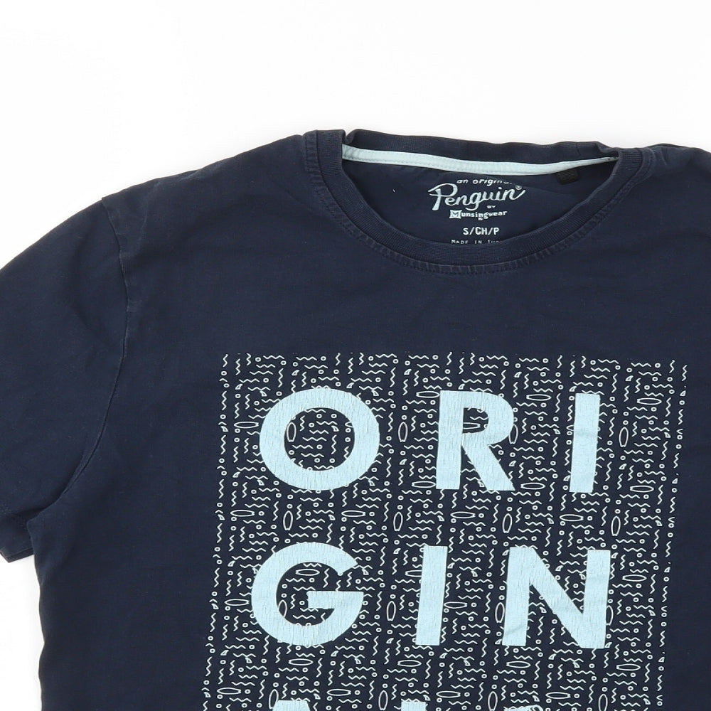 Penguin Mens Blue    T-Shirt Size S