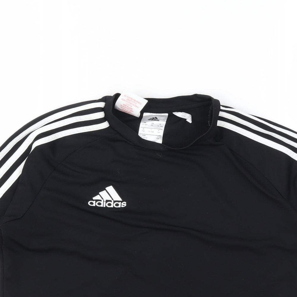 adidas Boys Black   Basic T-Shirt Size 13-14 Years