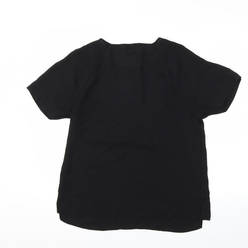 Papaya Womens Black   Basic T-Shirt Size 10