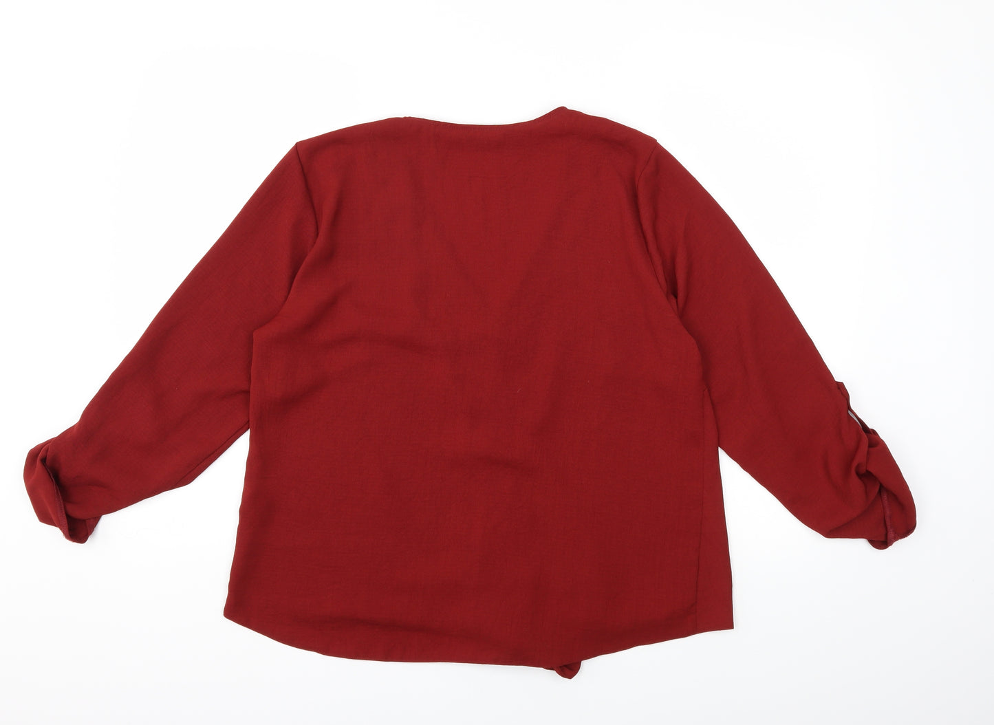 George Womens Red   Basic Blouse Size 14