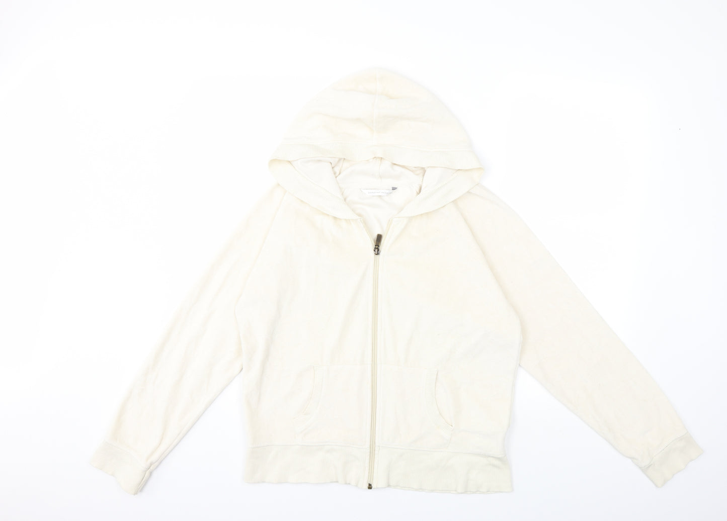 Dorothy Perkins Womens Beige  Velour Full Zip Hoodie Size 18