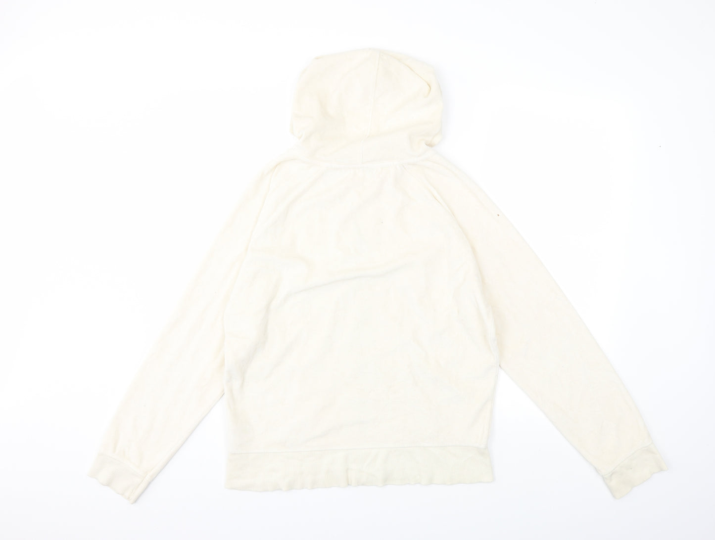 Dorothy Perkins Womens Beige  Velour Full Zip Hoodie Size 18