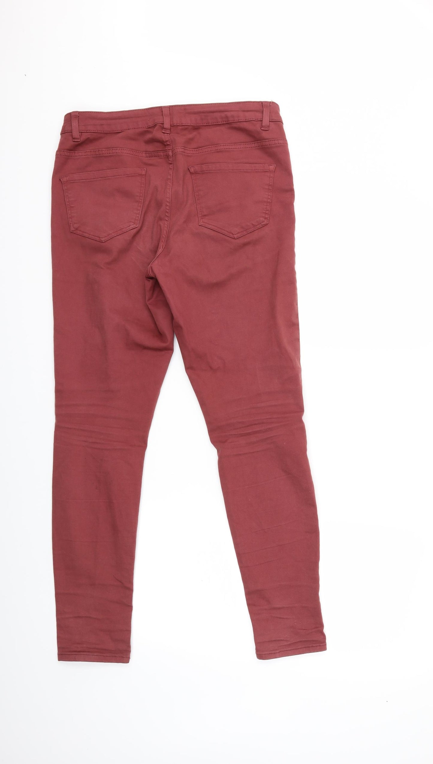 George Womens Red  Denim Skinny Jeans Size 12 L29 in