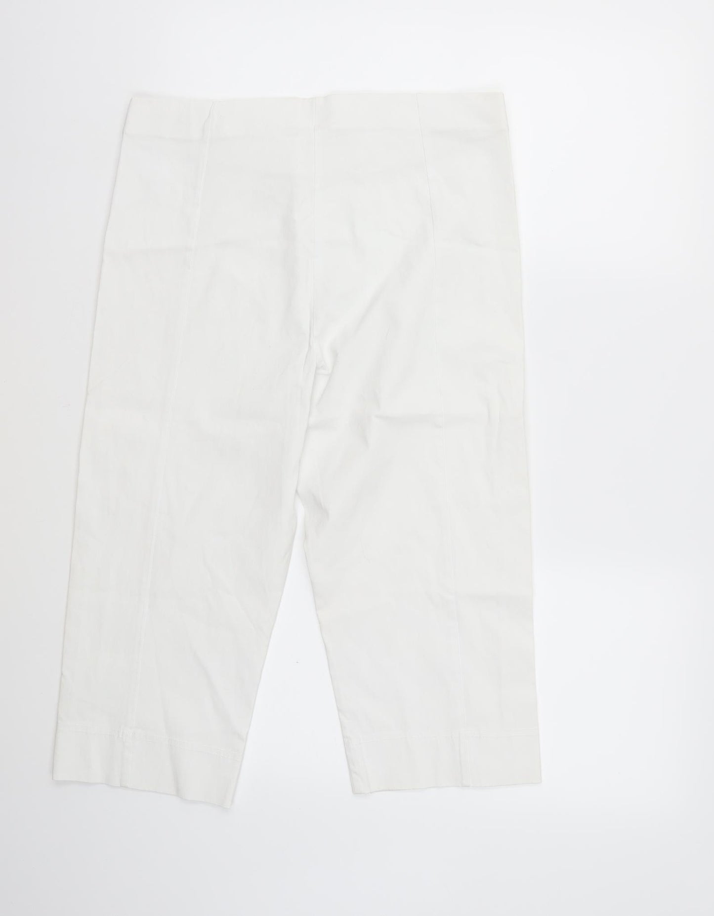Decollage Womens White   Cropped Trousers Size 30 in L20 in