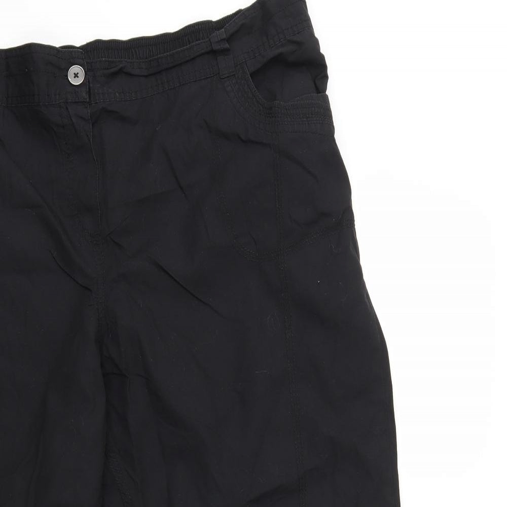 Evans Womens Black   Cargo Trousers Size 20 L21 in