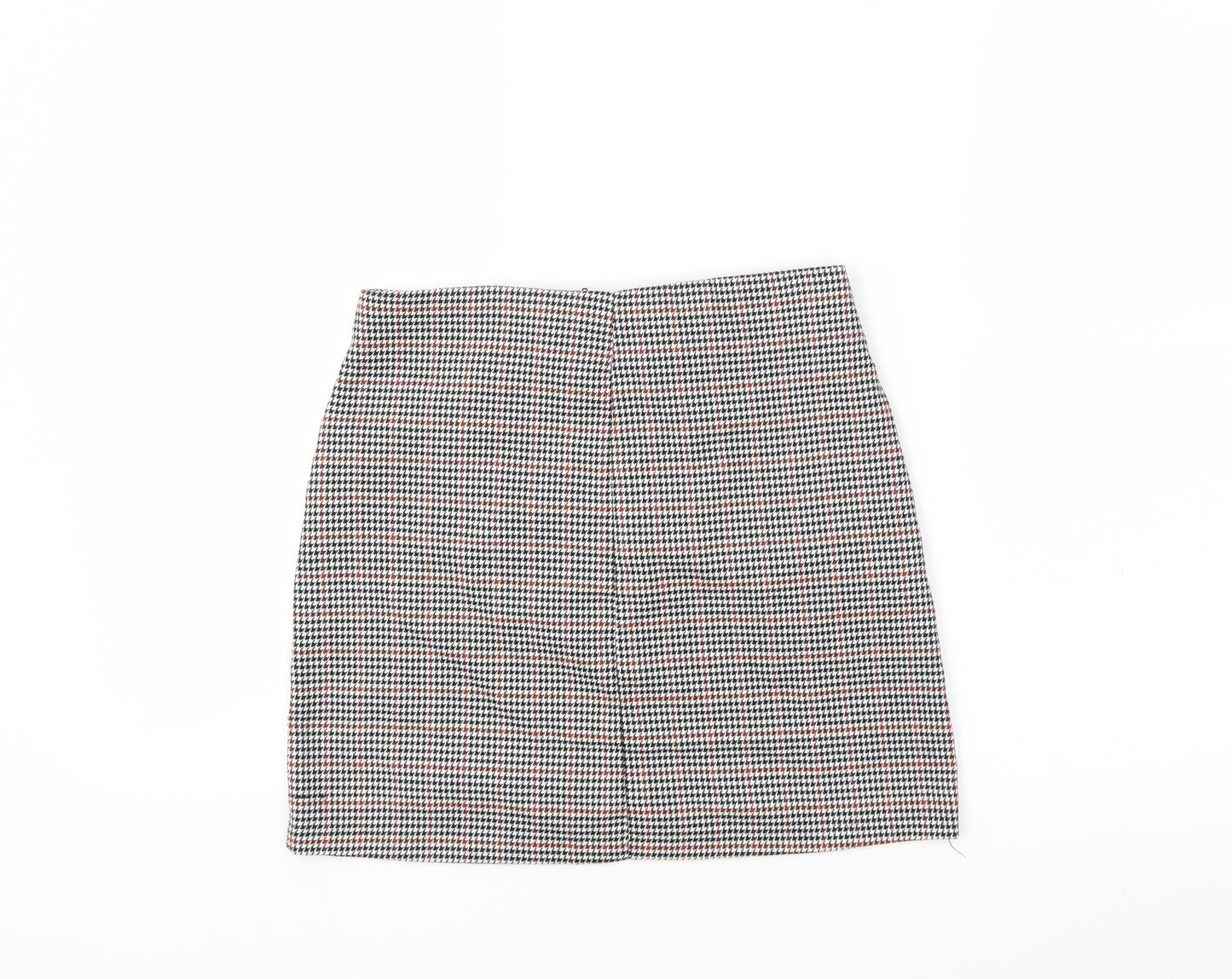 Pull&Bear Womens Black Houndstooth  Mini Skirt Size S