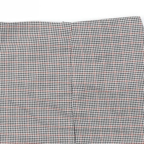 Pull&Bear Womens Black Houndstooth  Mini Skirt Size S