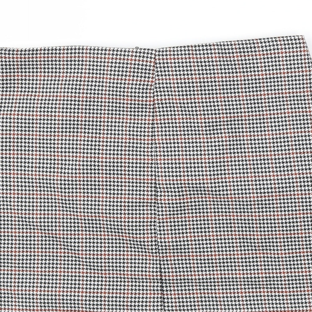 Pull&Bear Womens Black Houndstooth  Mini Skirt Size S