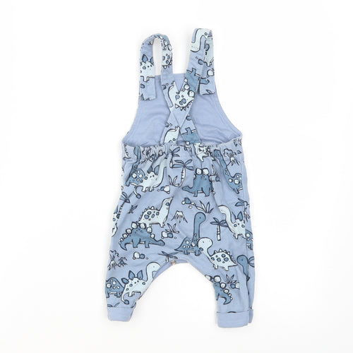 NEXT Baby Blue Animal Print  Dungaree One-Piece Size 3-6 Months