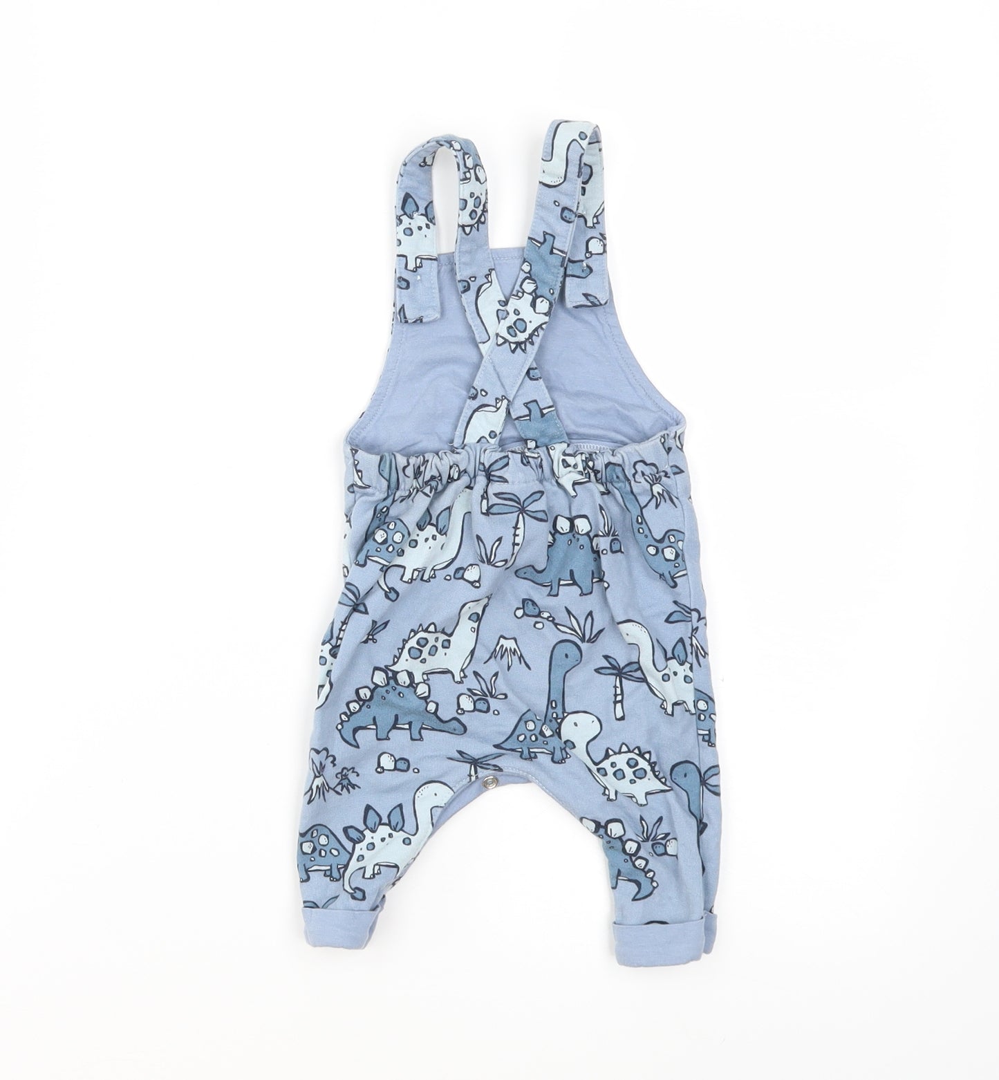 NEXT Baby Blue Animal Print  Dungaree One-Piece Size 3-6 Months