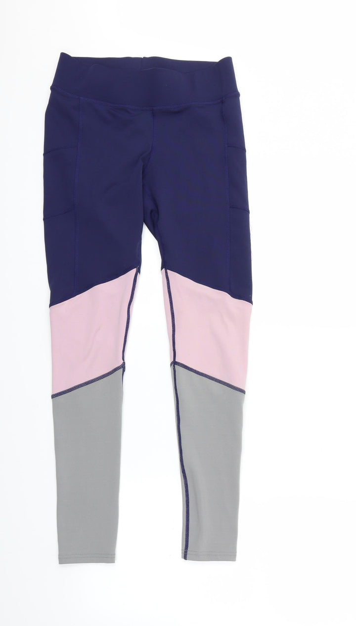 active fit for life Womens Blue   Compression Leggings Size 8 L26 in