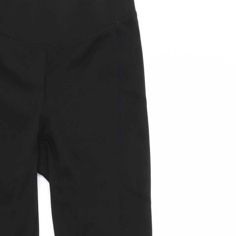 active fit for life Womens Black   Compression Leggings Size 8 L28 in