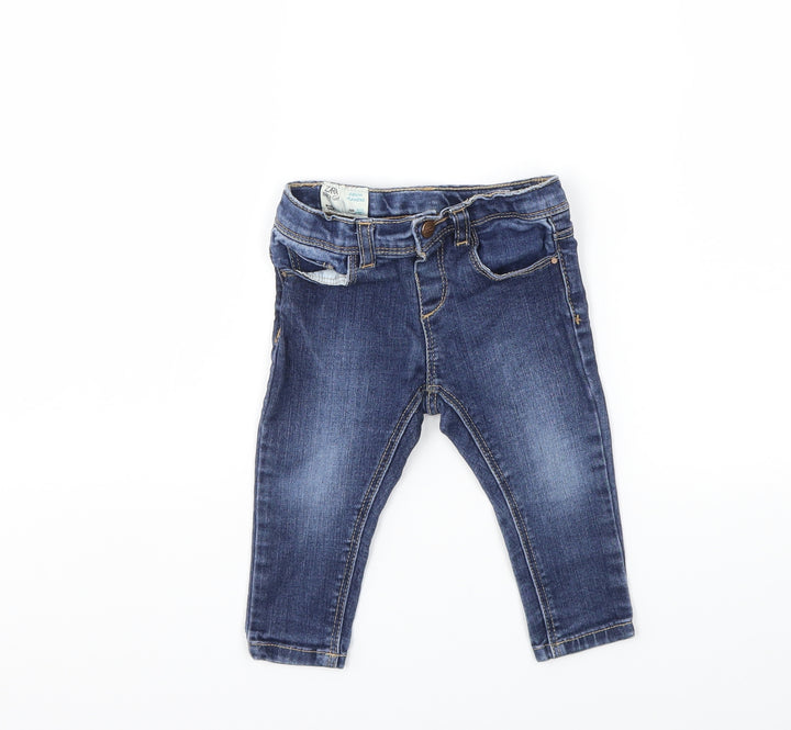 Zara Baby Blue  Denim Snow Pants Jeans Size 9 Months
