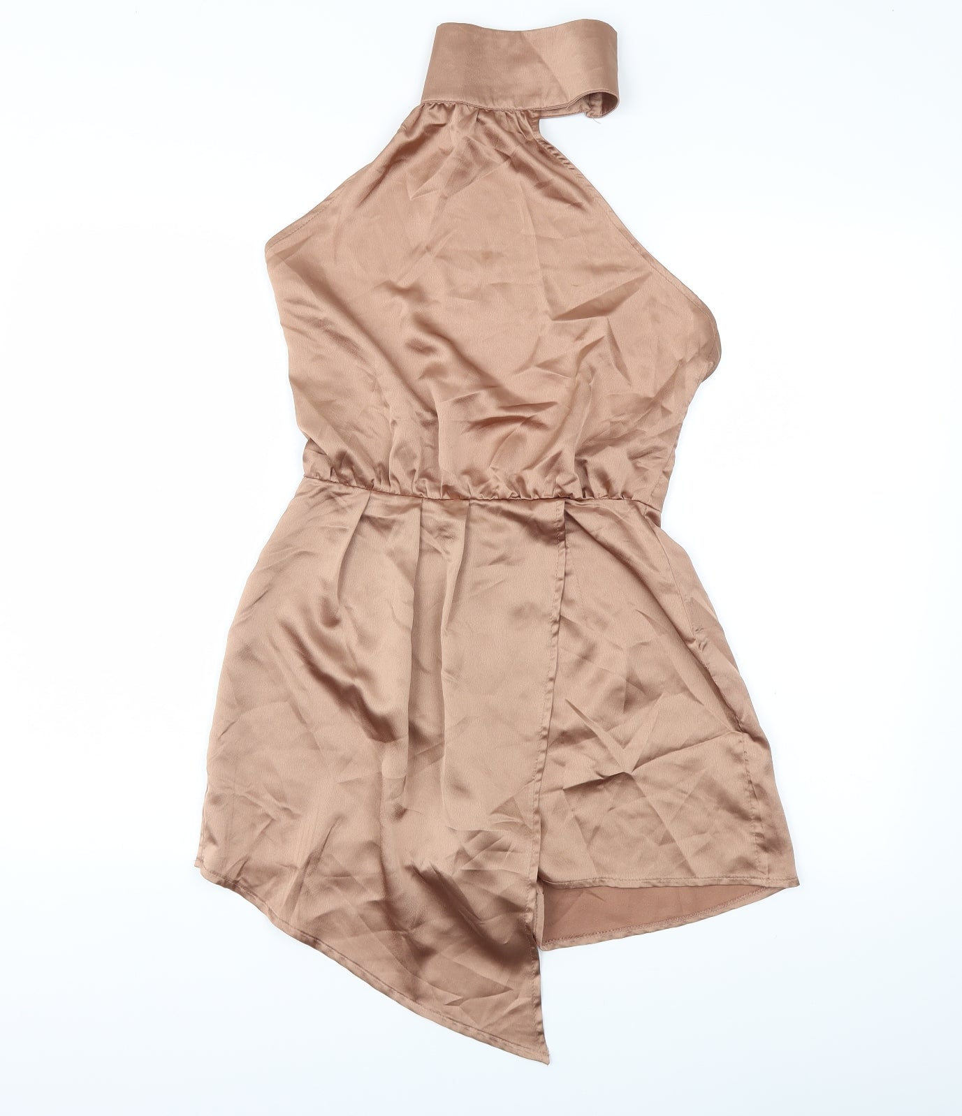 Missguided Womens Brown   Playsuit One-Piece Size 10