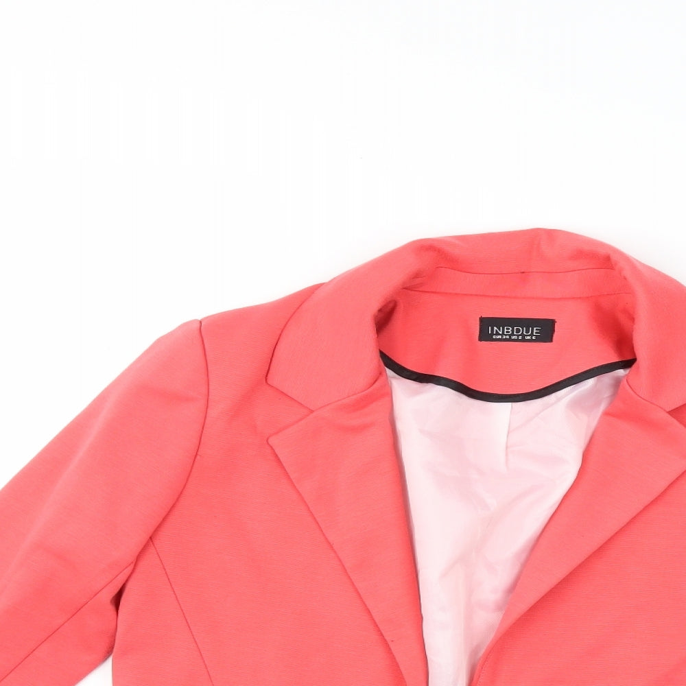 INBDUE Womens Pink   Jacket Blazer Size 6