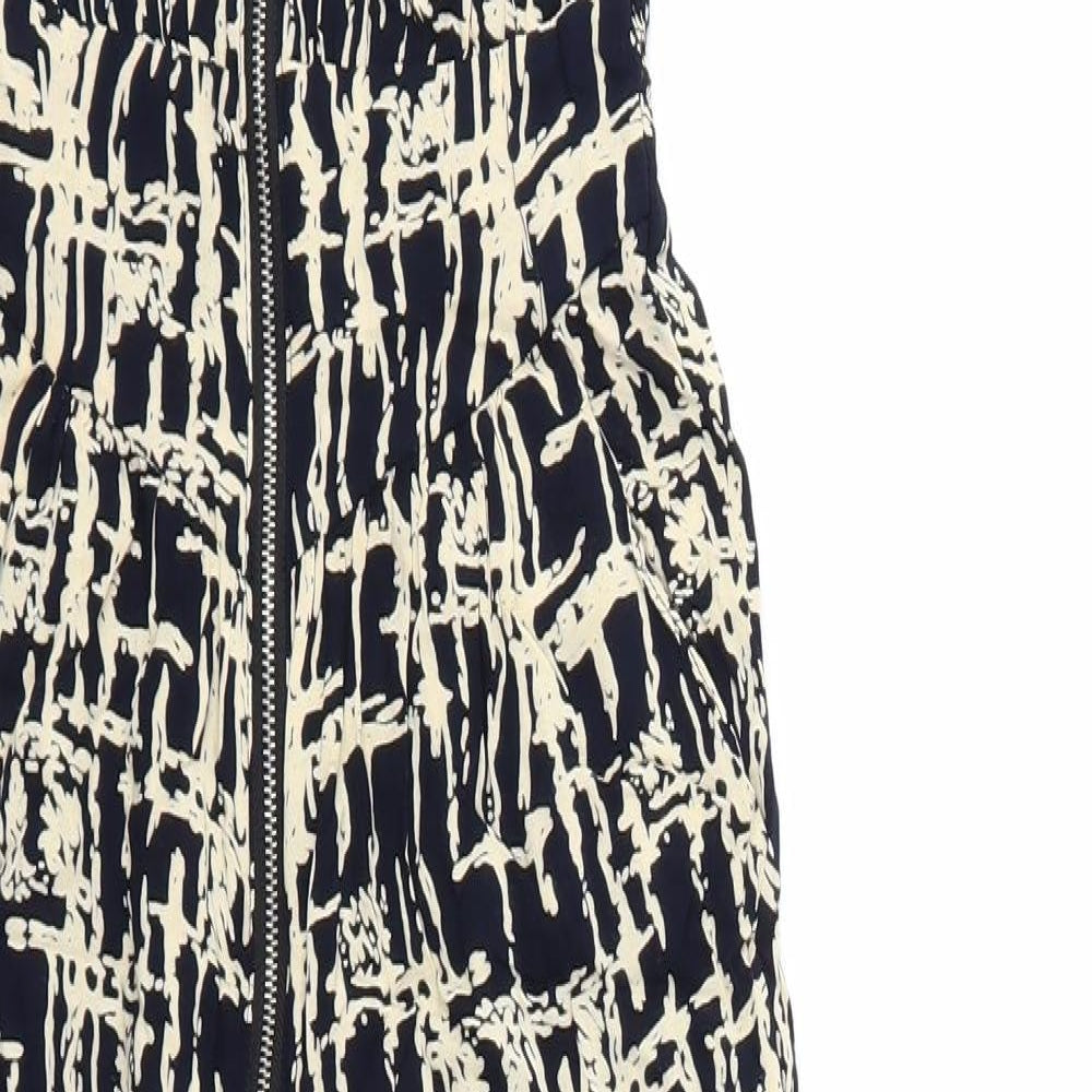 Pink Boutique Womens Blue Geometric  Unitard One-Piece Size 8