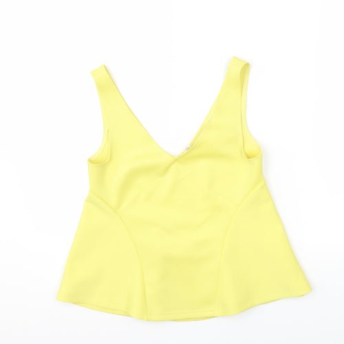 aikha Womens Yellow   Basic Blouse Size S