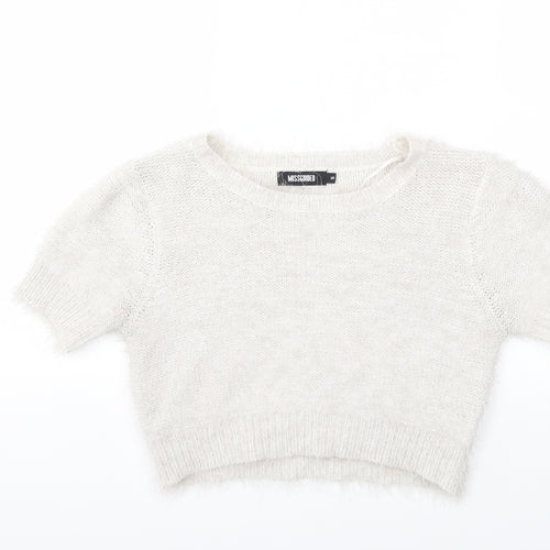 Missguided Womens Grey  Knit Pullover Jumper Size 10