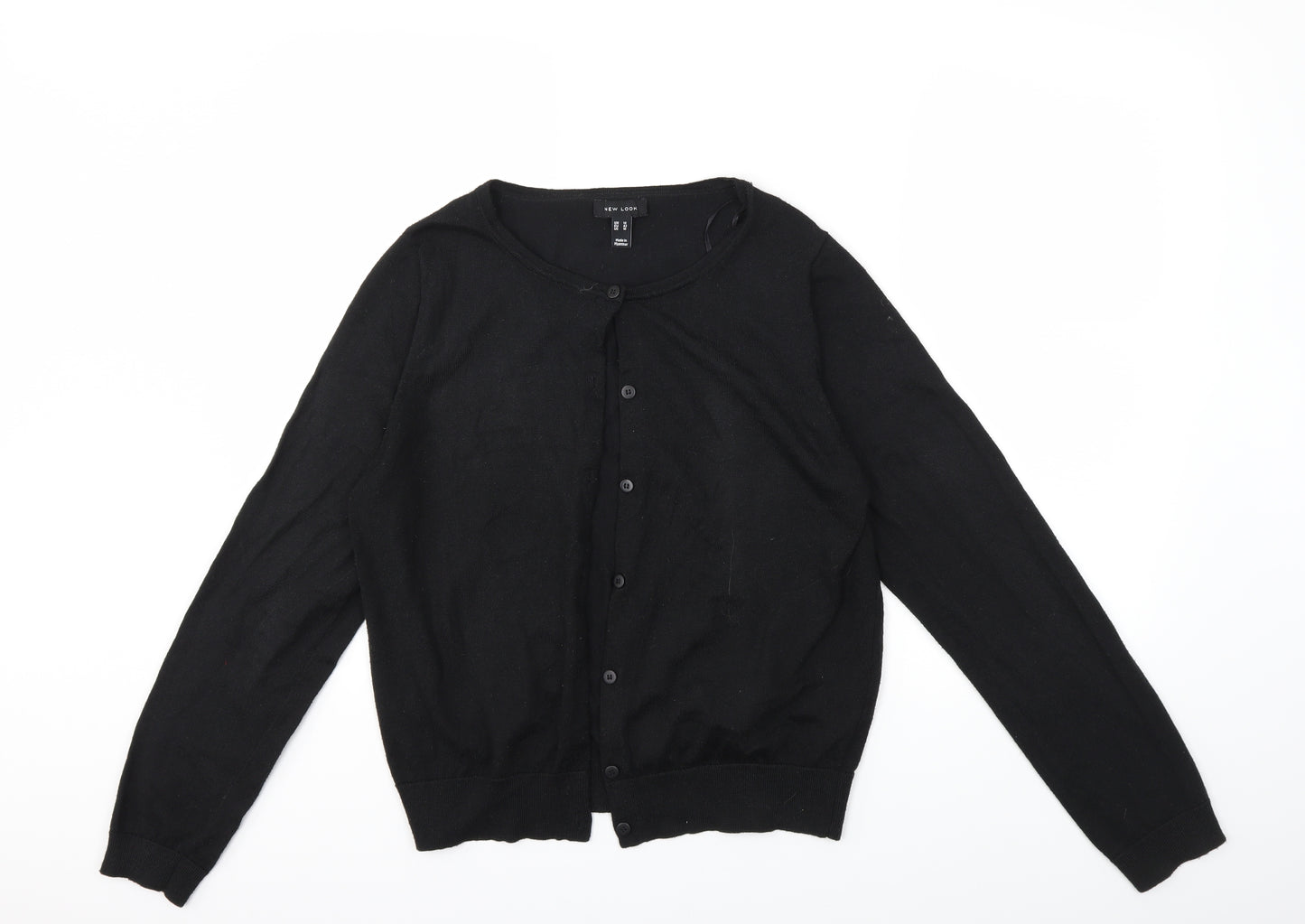 New Look Womens Black  Knit Cardigan Jumper Size 14