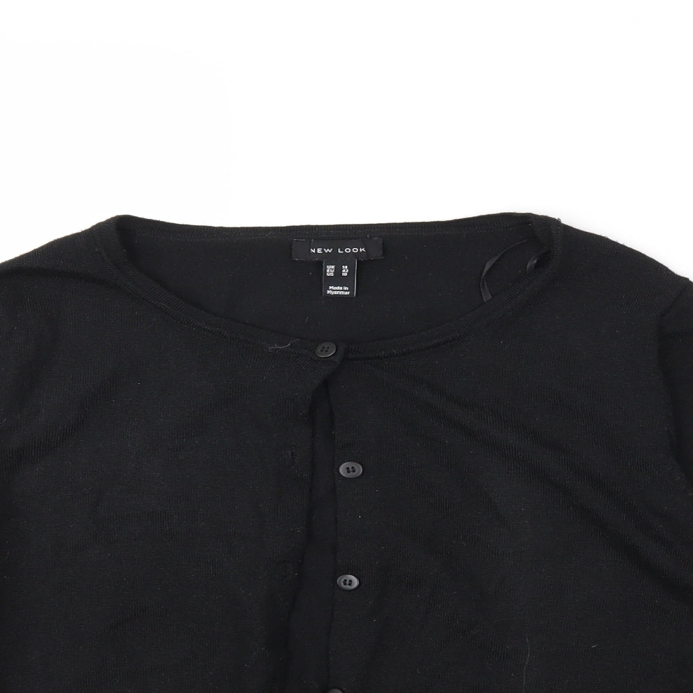 New Look Womens Black  Knit Cardigan Jumper Size 14