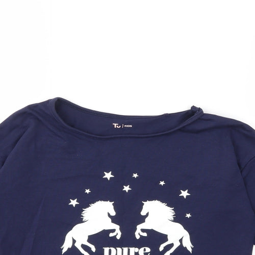 TU Girls Blue   Basic T-Shirt Size 12 Years