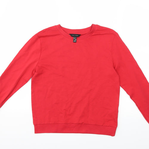 New Look Womens Red   Pullover Sweatshirt Size 6