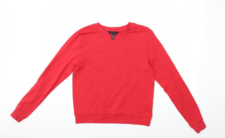 New Look Womens Red Pullover Sweatshirt Size 6
