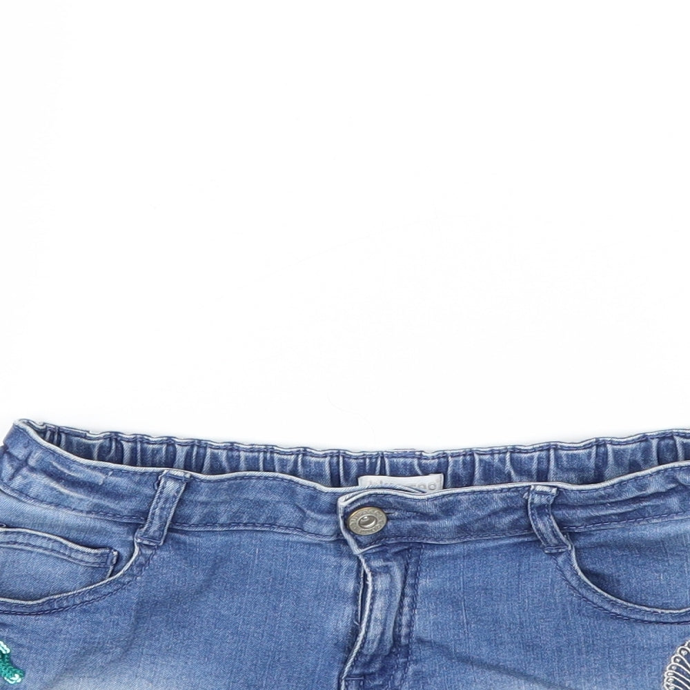 Blue Zoo Girls Blue  Denim Cut-Off Shorts Size 12 Years