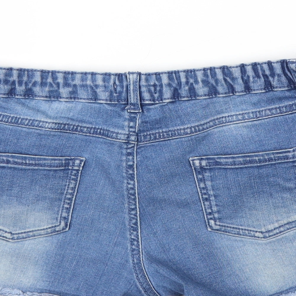 Blue Zoo Girls Blue  Denim Cut-Off Shorts Size 12 Years