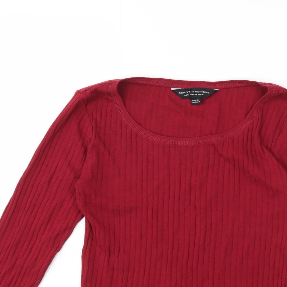 Dorothy Perkins Womens Red   Basic T-Shirt Size 10