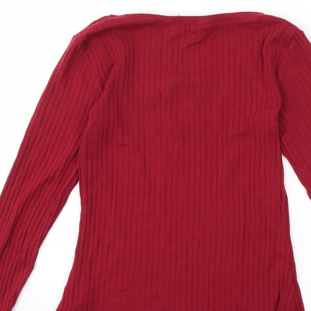 Dorothy Perkins Womens Red   Basic T-Shirt Size 10